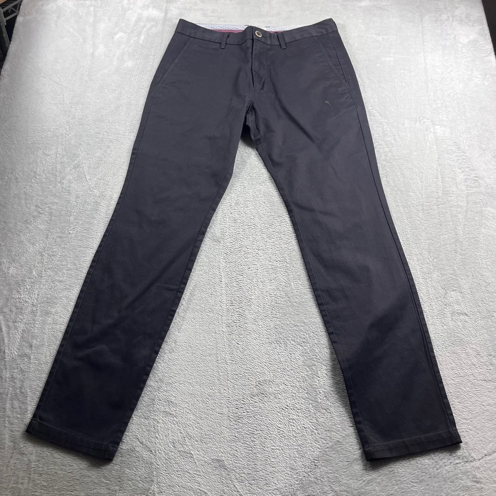 Perk Feel Good Chinos Mens 32x32 Slim Fit Stretch Navy Blue Cotton Pants